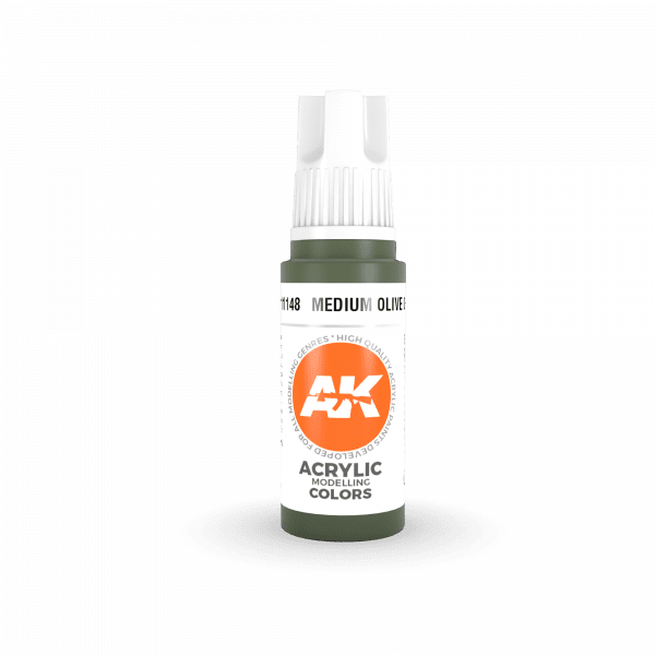 AK-Interactive - Medium Olive Green (17ml) 3rd Gen Acrylic