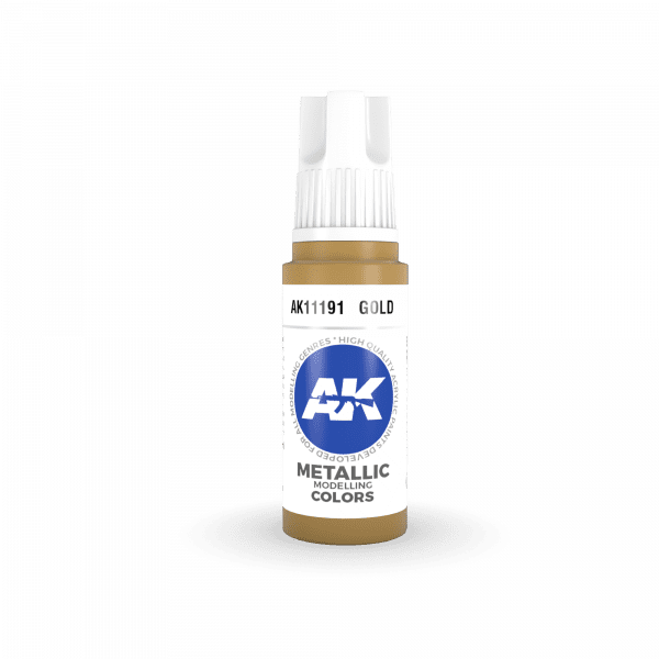 AK-Interactive - Gold Metallic (17ml) 3rd Gen Acrylic