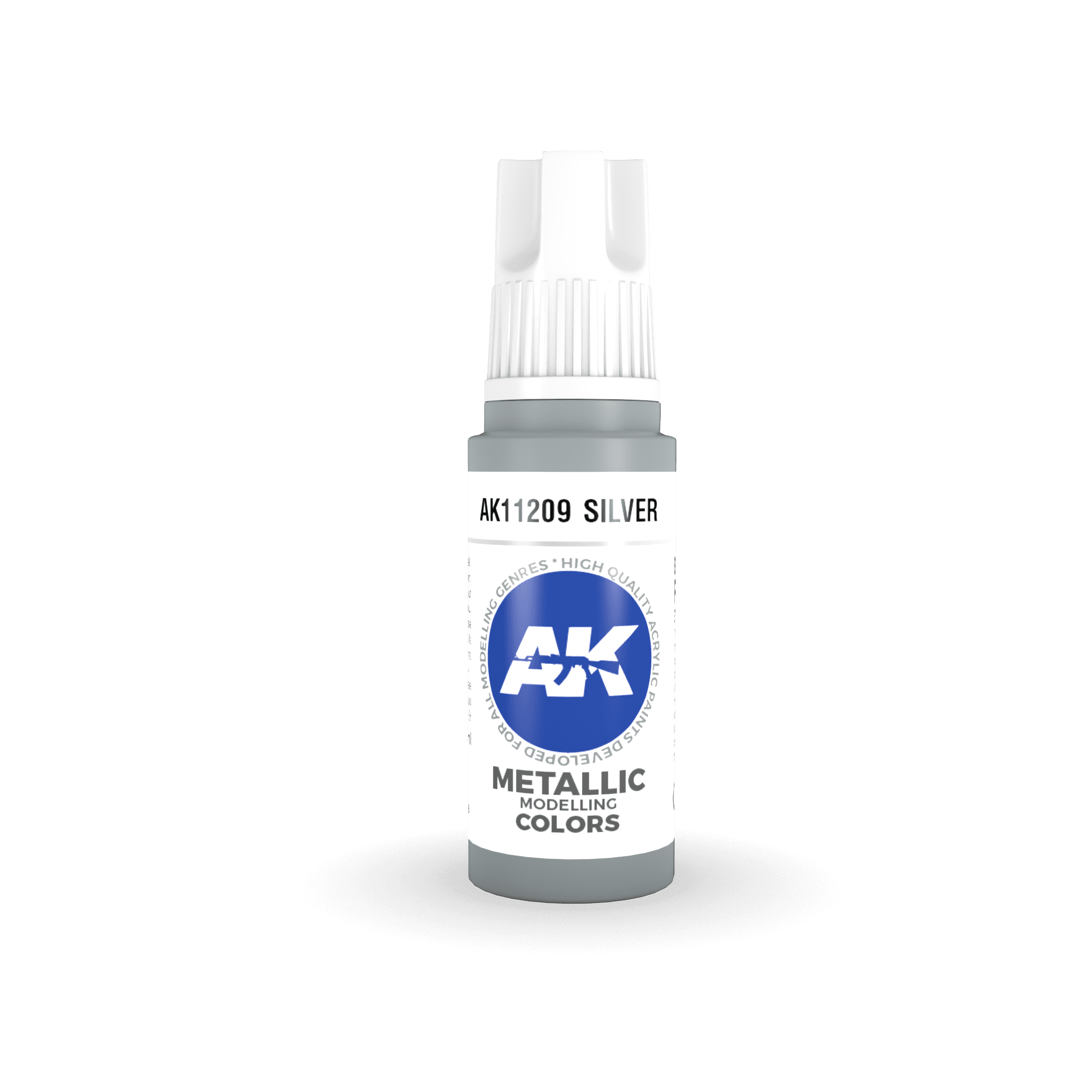 AK-Interactive - Silver Metallic (17ml) 3rd Gen Acrylic